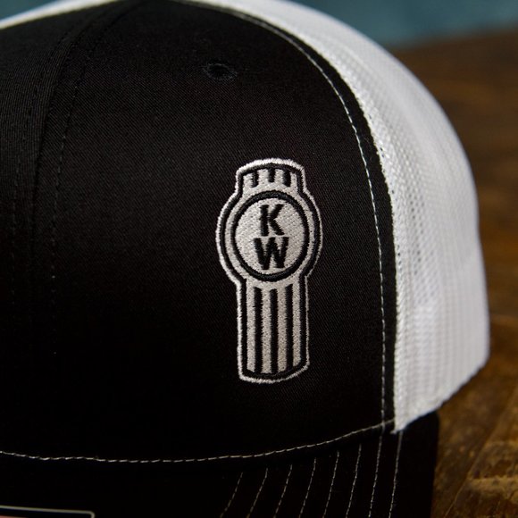 New - Kenworth Bug Logo Richardson 112 Black/White Trucker Cap Hat Snapback - Picture 4 of 7